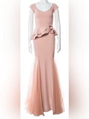Blush Pink Mermaid Evening Gown